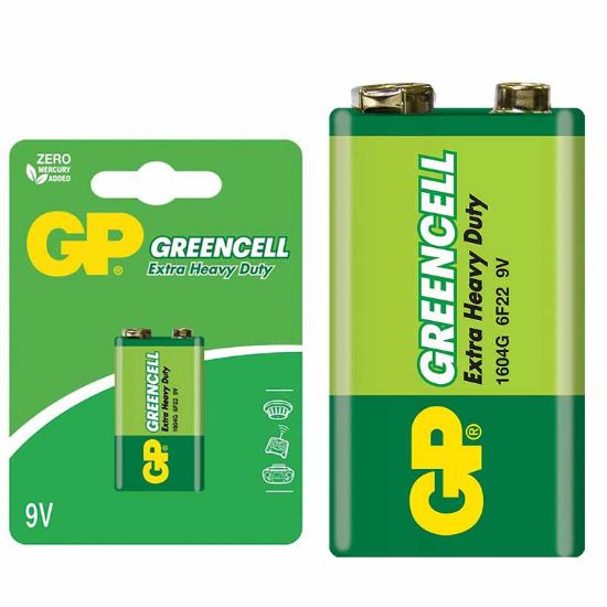 GP 1604GLF GREENCELL 9 VOLT BLİSTERLİ PİL (TEKLİ FİYAT) resmi