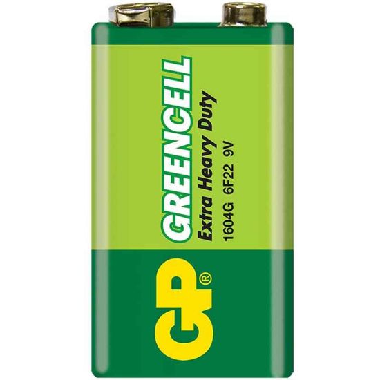 GP 1604GLF GREENCELL 9 VOLT BLİSTERLİ PİL (TEKLİ FİYAT) resmi