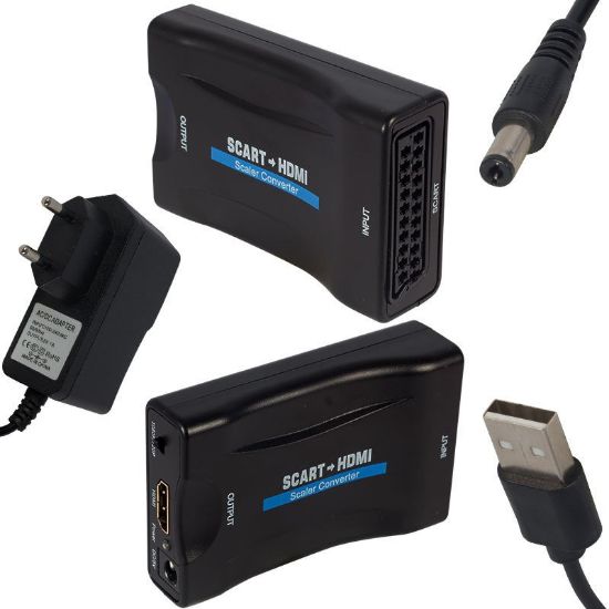 POWERMASTER PM-18588 1080P-720P SCART TO HDMI ÇEVİRİCİ ADAPTÖR resmi