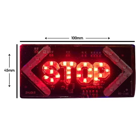 ELEKTRİKLİ İŞARET CİHAZI OKLU KÜÇÜK STOP (100X45MM) resmi