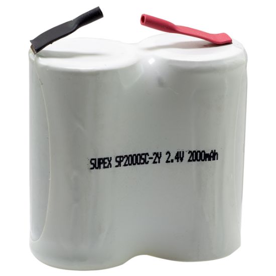 SUPEX 2.4 VOLT - 2000 MAH 2Lİ YANYANA SÜPÜRGE PİLİ resmi