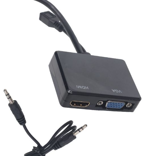 POWERMASTER PM-19260 HDMI TO VGA + HDMI SPLITTER ÇEVİRİCİ ADAPTÖR resmi