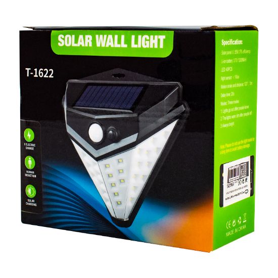 POWERMASTER T-1622 40 LEDLİ 120 DERECE 5 METRE GÖRÜŞ AÇISI SOLAR ÜÇGEN TİP AYDINLATMA resmi