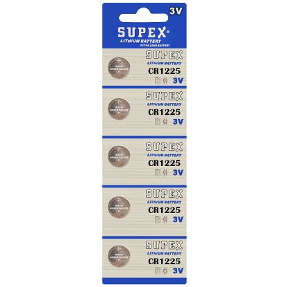 SUPEX CR1225 3 VOLT LİTYUM PİL (5Lİ PAKET FİYATI) resmi