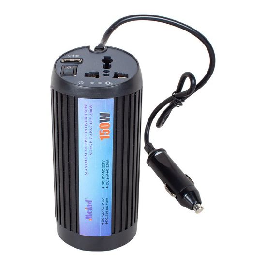 POWERMASTER PM-19826 12 VOLT - 150 WATT USBLİ ÇAKMAKTAN ARAÇ POWER INVERTER resmi