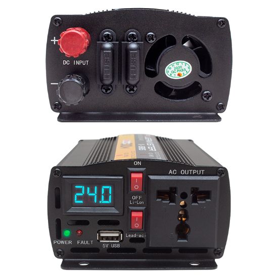 POWERMASTER PWR600-24 TEK DİJİTAL EKRAN 24 VOLT - 600 WATT MODIFIED SINUS WAVE INVERTER resmi