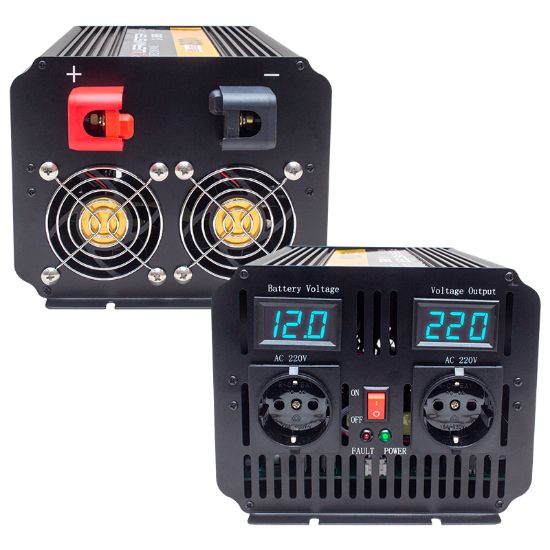 POWERMASTER PWR1800-12 ÇİFT DİJİTAL EKRAN 12 VOLT - 1800 WATT MODIFIED SINUS WAVE INVERTER resmi