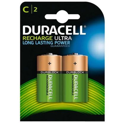 DURACELL C ORTA BOY 3000 MAH NI-MH ŞARJ EDİLEBİLİR 2Lİ PİL (HR14/DC1400) resmi