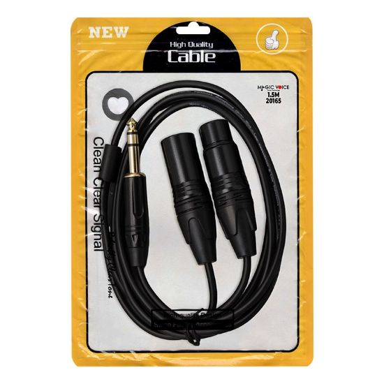 MAGİCVOİCE LD390A CANON ERKEK DİŞİ + 6.3 MM STEREO ERKEK 1.5 METRE KABLO resmi