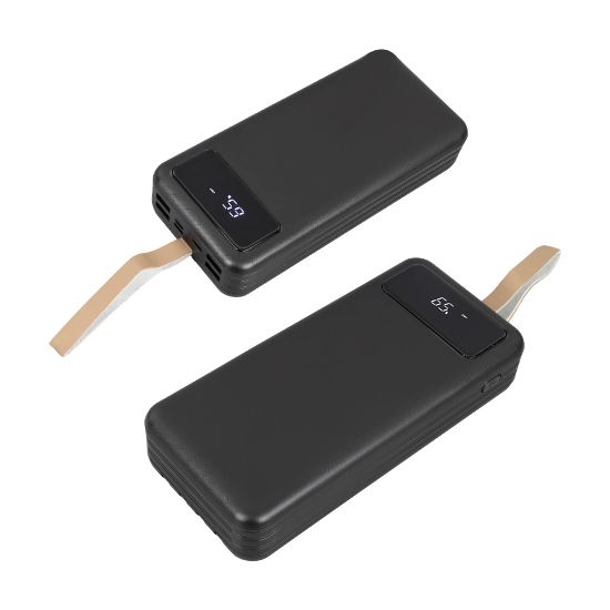 POWERMASTER K047-20 20000 MAH DİJİTAL GÖSTERGELİ USB-MICRO-LIGHTNING-TYPE-C GİRİŞLİ VE KABLOLU POWERBANK resmi