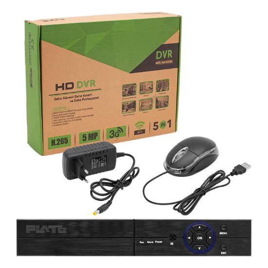 PLATO PL-21064 8 KANAL 6IN1 1080N 5 MP DESTEKLİ DVR KAYIT CİHAZI (H265) resmi