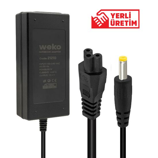 WEKO 19.5 VOLT - 4.62 AMPER - 90 WATT 4.0*1.7 UÇLU YERLİ ÜRETİM NOTEBOOK ADAPTÖR resmi