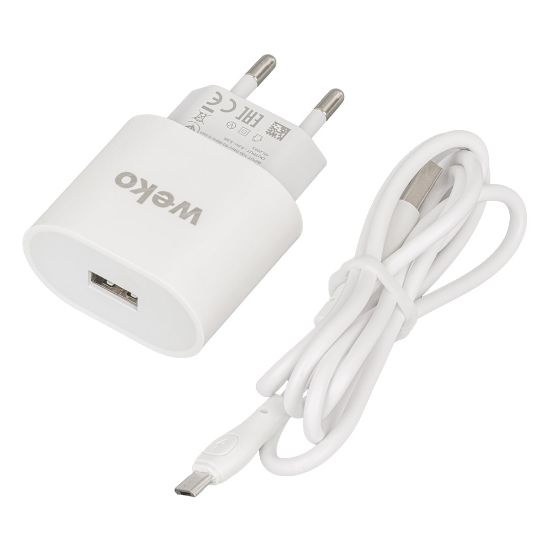 WEKO WK-21441 PDU QC 3.0 AMPER ŞARJ BAŞLIK ADAPTÖRÜ + MICRO USB KABLO (NO:1) resmi