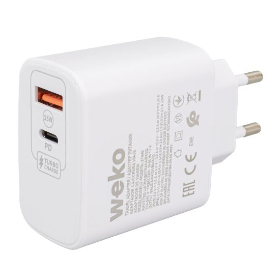 WEKO WK-21446 S11-UC 25 WATT 3.0 AMPER TYPE-C + USB ŞARJ BAŞLIK ADAPTÖRÜ resmi