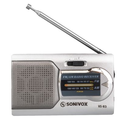 SONIVOX VS-R3 GÜMÜŞ RENK CEP TİPİ ANALOG FM RADYO resmi