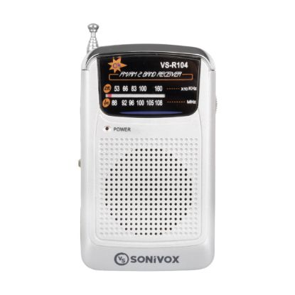 SONIVOX VS-R104 GÜMÜŞ RENK CEP TİPİ ANALOG FM RADYO resmi