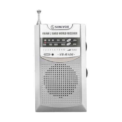 SONIVOX VS-R106 GRİ RENK CEP TİPİ ANALOG FM RADYO resmi