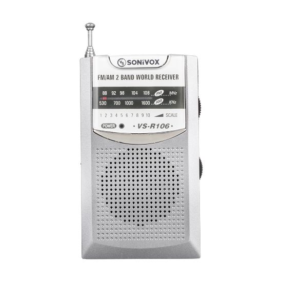 SONIVOX VS-R106 GRİ RENK CEP TİPİ ANALOG FM RADYO resmi