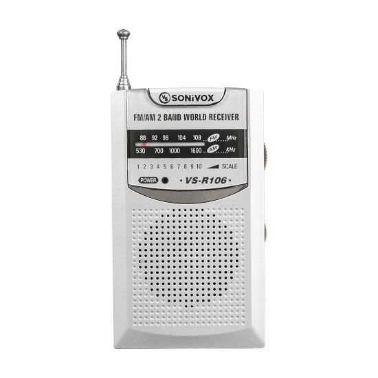 SONIVOX VS-R106 GÜMÜŞ RENK CEP TİPİ ANALOG FM RADYO resmi