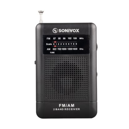 SONIVOX VS-R115 SİYAH RENK CEP TİPİ ANALOG FM RADYO resmi