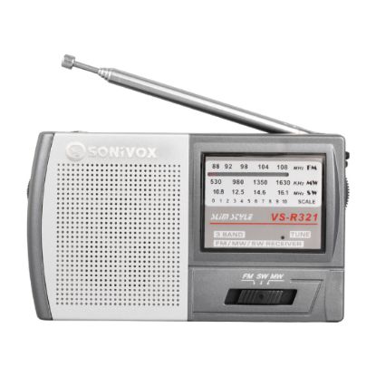 SONIVOX VS-R321 GRİ RENK CEP TİPİ ANALOG FM RADYO resmi