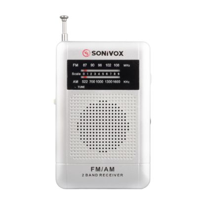 SONIVOX VS-R115 GÜMÜŞ RENK CEP TİPİ ANALOG FM RADYO resmi