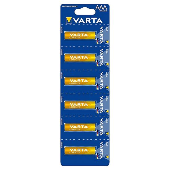 VARTA LONGLIFE ALKALİN AAA İNCE KALEM PİL (6LI PAKET) resmi