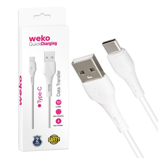 WEKO WK-22018 USB TO TYPE-C 1 MT ŞARJ KABLOSU KUTULU (NO:5) resmi