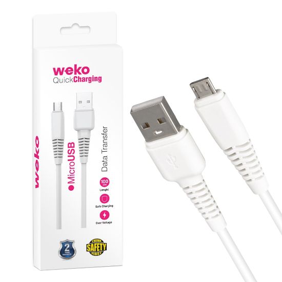 WEKO WK-22020 USB TO MICRO USB 1 MT ŞARJ KABLOSU (NO:2) resmi