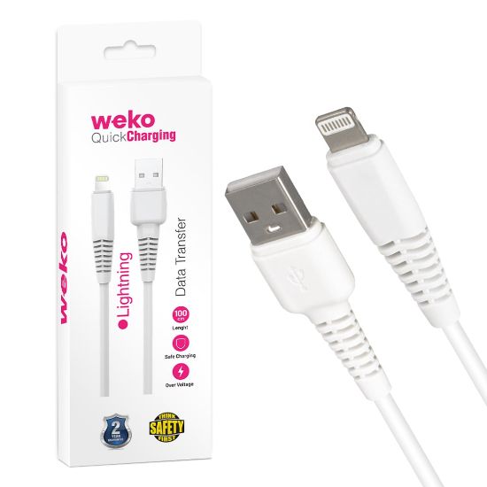 WEKO WK-22022 USB TO LIGHTNING 1 MT ŞARJ KABLOSU (NO:2) resmi