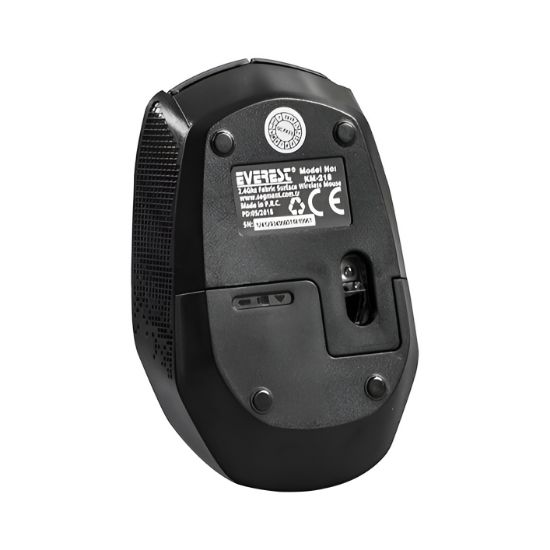 EVEREST KM-218 2.4 GHZ USB KUMAŞ YÜZEY KABLOSUZ MOUSE  (GRİ-MAVİ-KIRMIZI) resmi