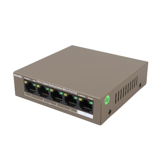 TENDA TEG1105P 63W 5 PORT GIGABIT 4 PORT POE ETHERNET SWITCH resmi