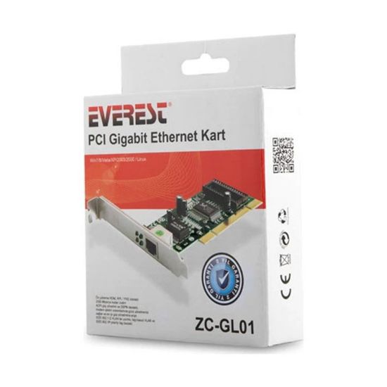 EVEREST ZC-GL01 10/100/1000 MBPS PCI GIGABIT ETHERNET KARTI resmi