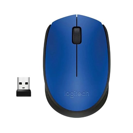 LOGITECH M171 USB KABLOSUZ MAVİ MOUSE resmi