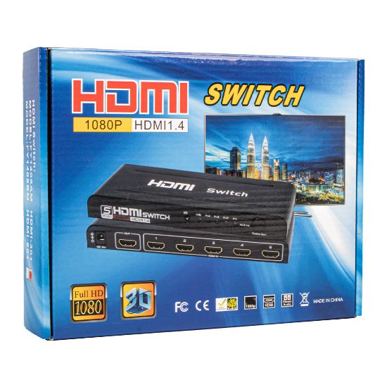 FULLY G-538H 3 GİRİŞ 1 ÇIKIŞ HDMI SWITCHER TOPLAYICI METAL KASA ADAPTÖRLÜ resmi