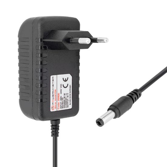 POWERMASTER PM-2266 12 VOLT - 1 AMPER 5.5*2.5 UÇLU PRİZ TİPİ MATKAP ŞARJ ADAPTÖRÜ resmi