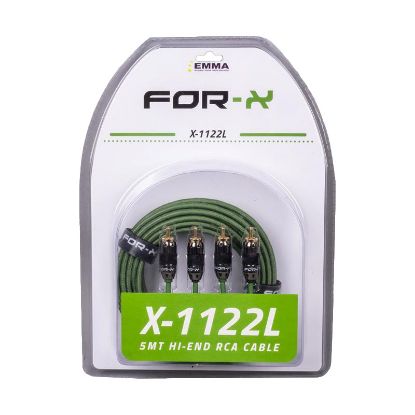 FORX X-1122L 2 RCA + 2 RCA BAKIR 5 METRE KABLO resmi