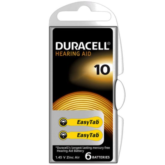 DURACELL 10 NO KULAKLIK PİLİ (6LI PAKET) resmi