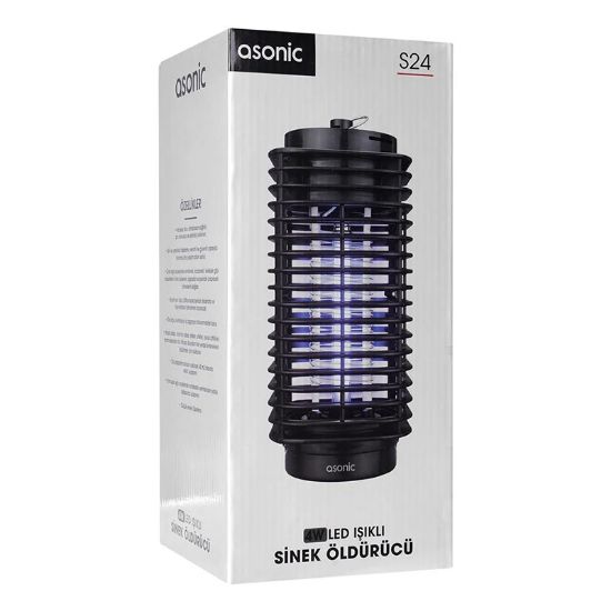 ASONIC S24 4 WATT SİYAH LED IŞIKLI SİNEK ÖLDÜRÜCÜ resmi