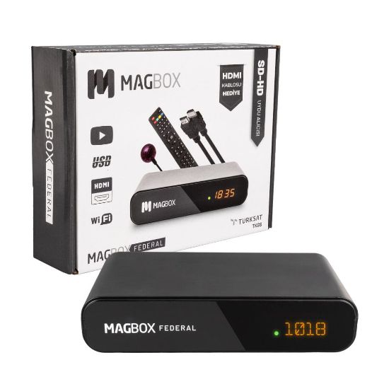 MAGBOX FEDERAL MİNİ HD + SCART TKGSLİ UYDU ALICISI resmi