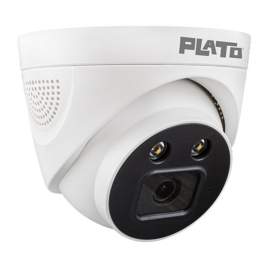 PLATO PL-22996 5MP COLOR VU MİKROFONLU 3.6 MM 2 ATOM LED PLASTİK KASA AHD DOME KAMERA resmi