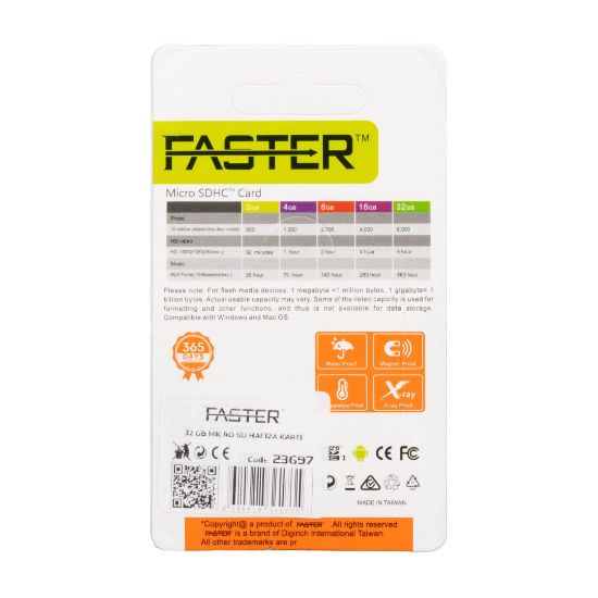 FASTER 32 GB MICRO SD HAFIZA KARTI resmi