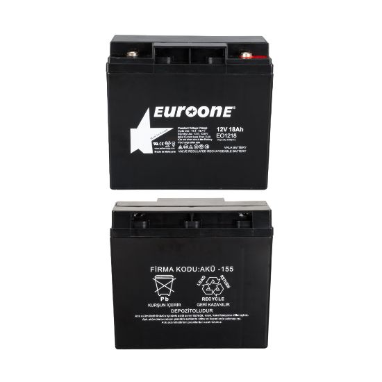 EUROONE EO1218 12 VOLT - 18 AMPER AKÜ (181 X 76 X 167 MM) resmi