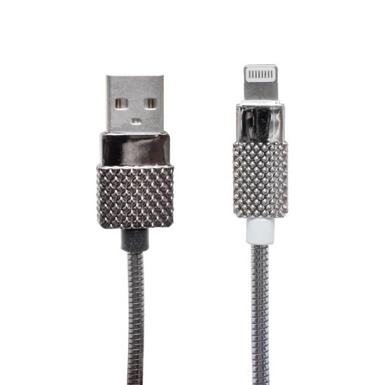 POWERMASTER METAL YAYLI IPHONE LIGHTNING 1 METRE USB DATA VE ŞARJ KABLOSU resmi