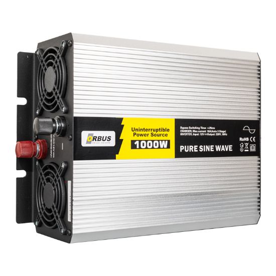 ORBUS TSI1000W 12 VOLT 1000 WATT TAM SİNÜS ŞARJLI INVERTER resmi