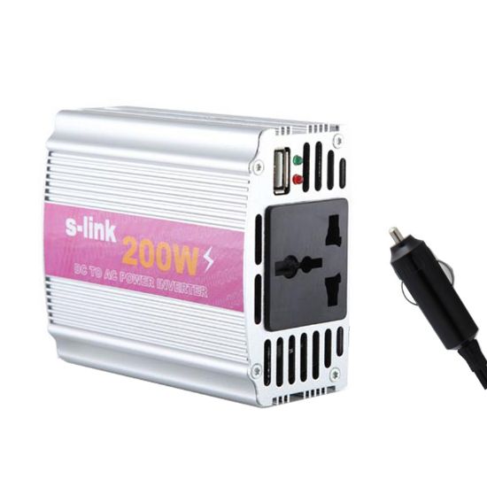 S-LINK SL-200W 200W DC12V-AC230V ÇAKMAKTAN POWER INVERTER resmi