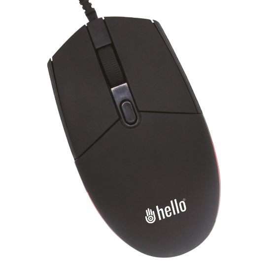 HELLO HL-2573 IŞIKLI KABLOLU OYUNCU KLAVYE + MOUSE COMBO SET resmi