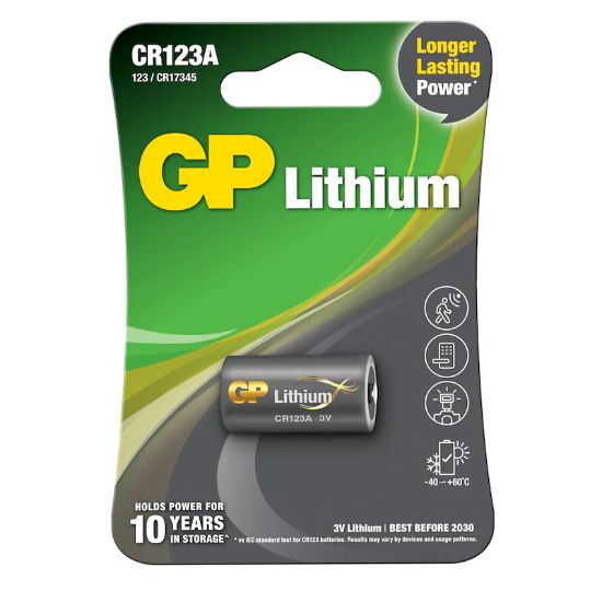 GP CR123A 3 VOLT LİTYUM FOTOĞRAF MAKİNESİ PİLİ resmi