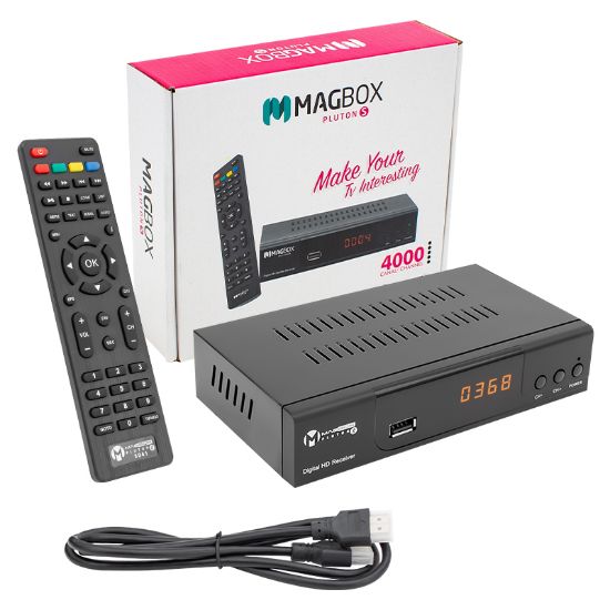 MAGBOX PLUTON S TKGSLİ YENİ MODEL KASALI FULL HD UYDU ALICISI (SCART+HD)(HDMI KABLO DAHİL) resmi