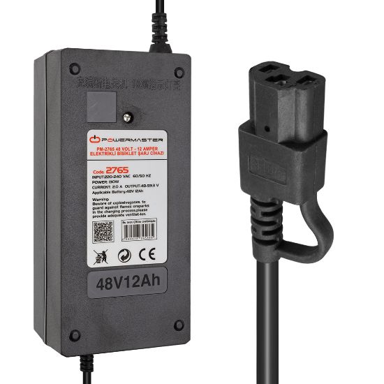 POWERMASTER PM-2765 48 VOLT - 12 AMPER ELEKTRİKLİ BİSİKLET ŞARJ CİHAZI resmi